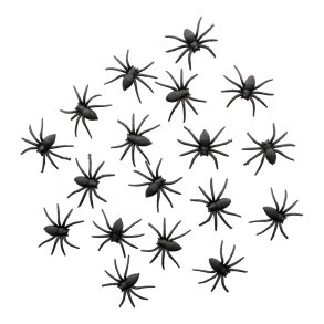 Halloween Pose m. sorte edderkopper 18 stk. 