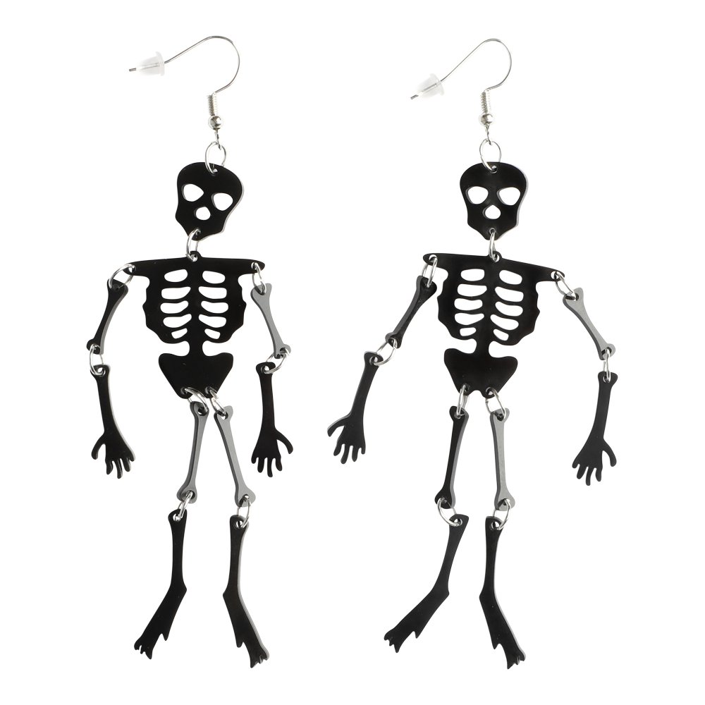 Halloween reringe Skelet Sort