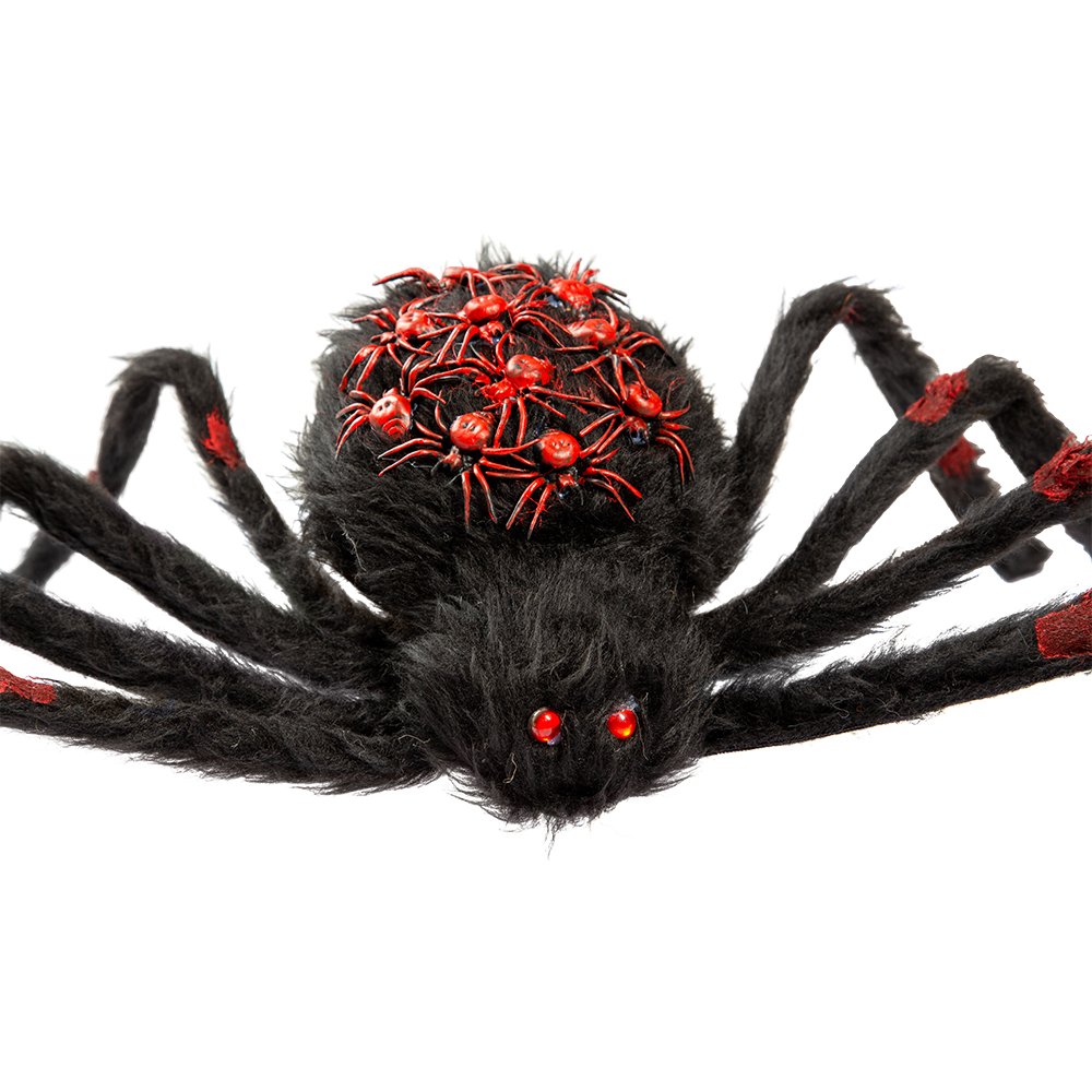 Hallween Edderkop sort 75cm