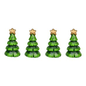 Jule dekoration 4 stk. sm Juletrer