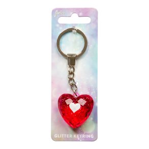 N�glering Glitter hjerte Pink Hjerte