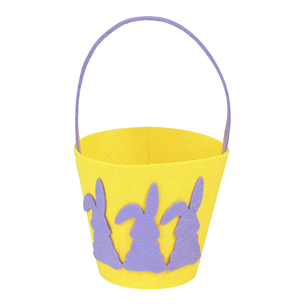 P�ske Kurv gul m. lilla kaniner