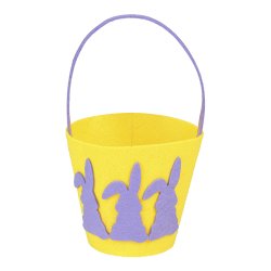 P�ske Kurv gul m. lilla kaniner