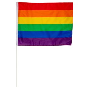 Pride Flag stof p� tr�pind 30x40 cm Regnbue farvet