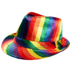 Pride Hat m. regnbue farver voksne
