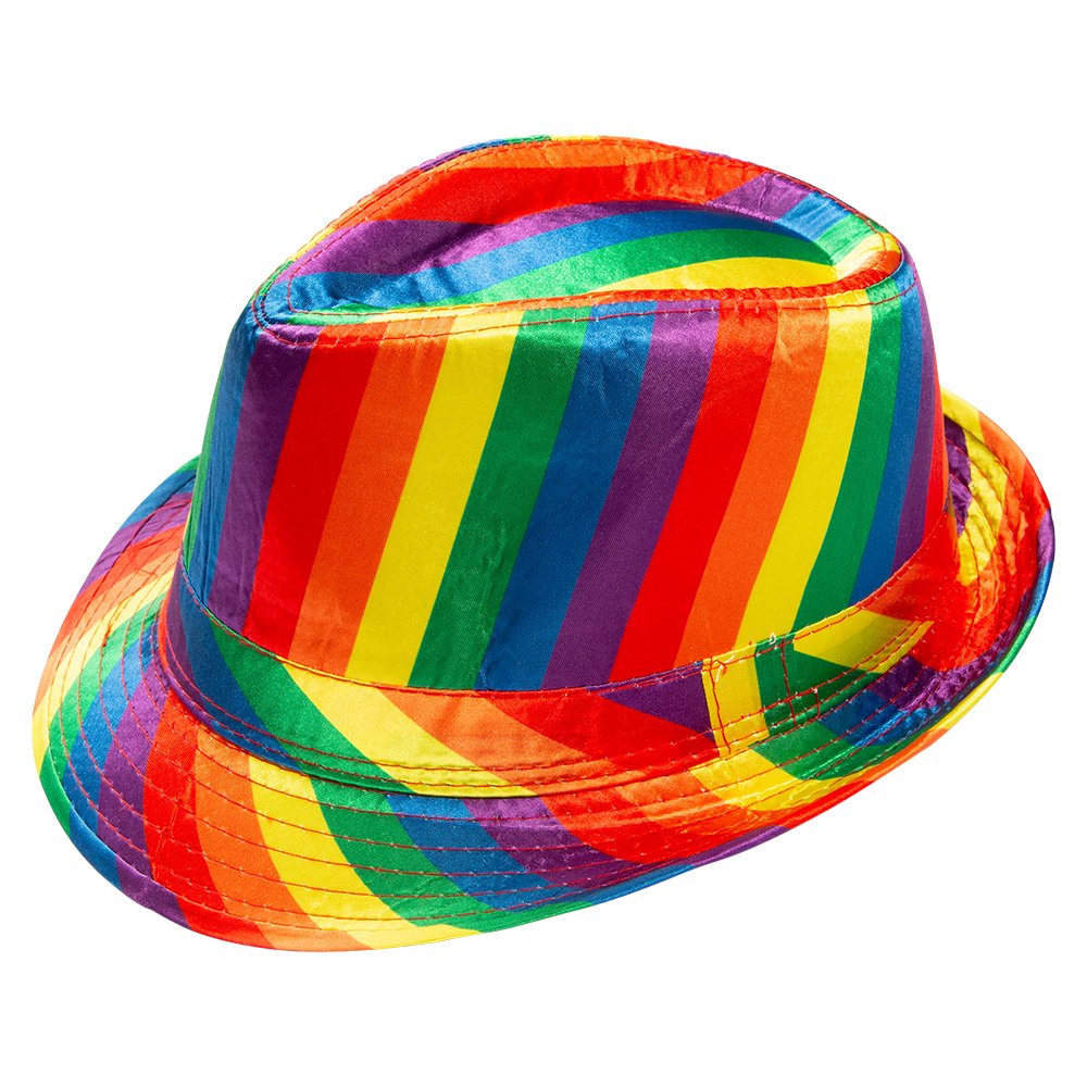 Pride Hat m. regnbue farver voksne