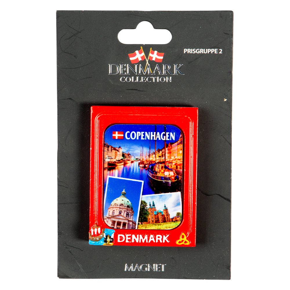 Souvenir Magnet Kbenhavn rd ramme
