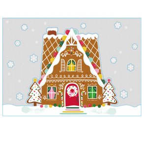 Vindues Jule dekoration Honningkage hus