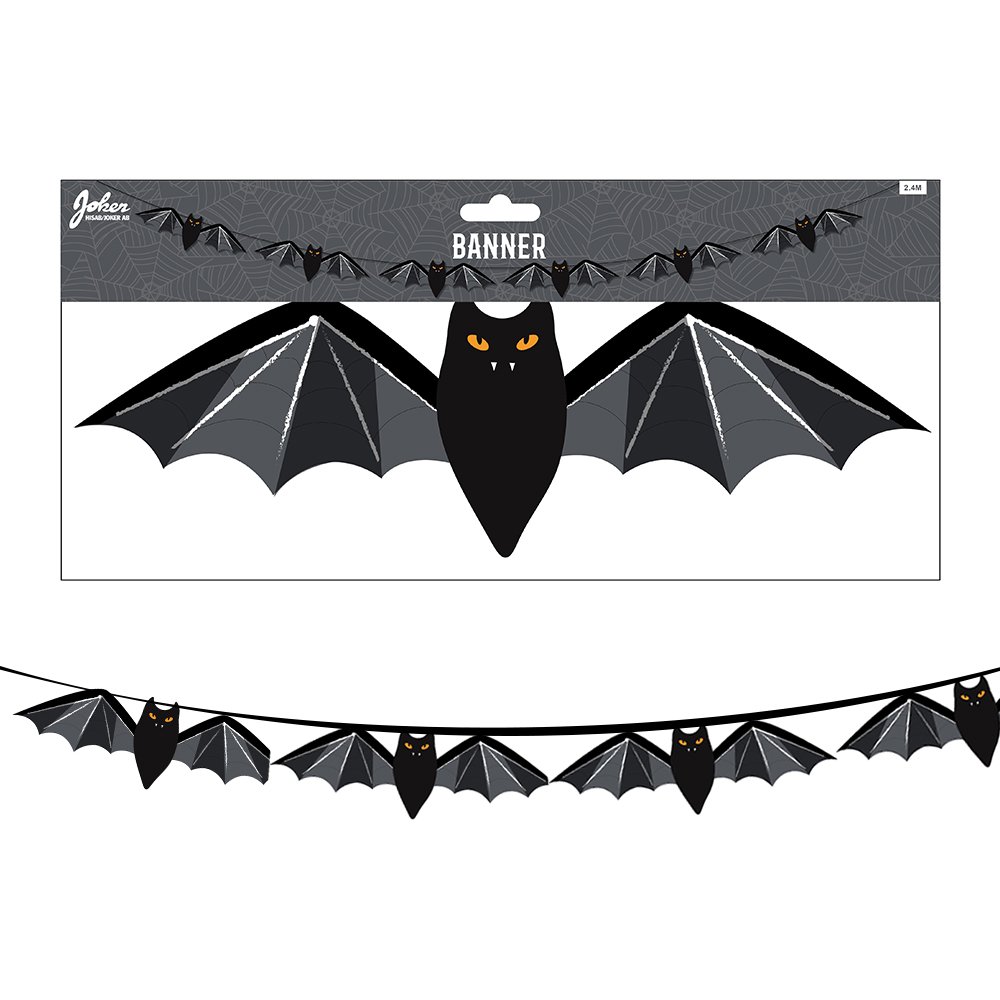 Halloween Flagermus guirlande 2,4 meter