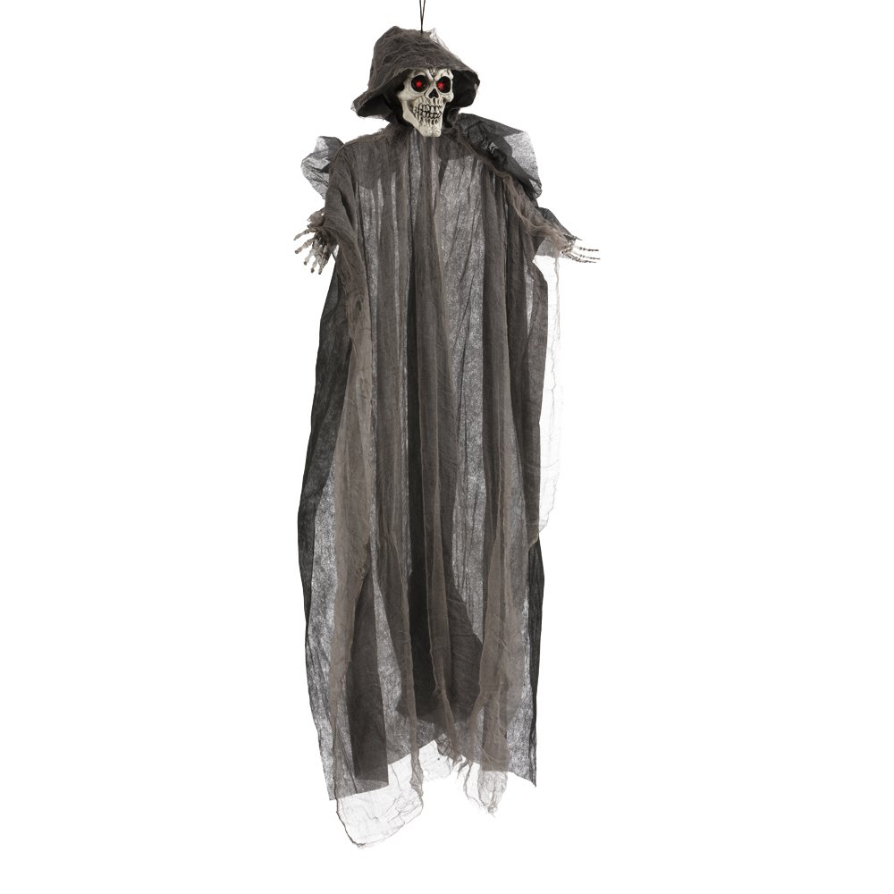 Halloween Hængende høstkarl skelet m. lys 120 cm