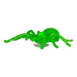 Halloween Kmpe Edderkop grn m. Led lys