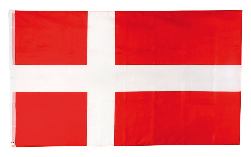 Kmpe flag Danmark stof 150x90 cm