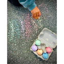 Pske gade kridt 6 stk i ggebakke