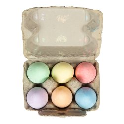 Pske gade kridt 6 stk i ggebakke