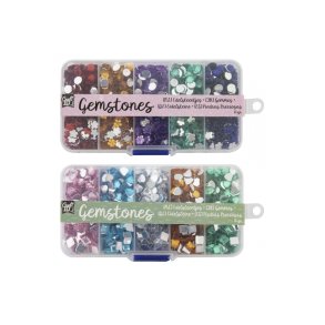 Dekoration delsten 1200 stk. ass farver