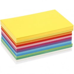Flashcards Karton A6 120 stk. 180 gr. ass farver
