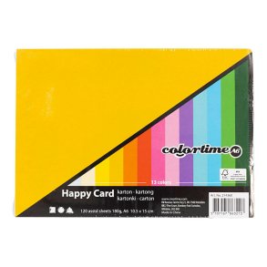Flashcards Karton A6 120 stk. 180 gr. ass farver