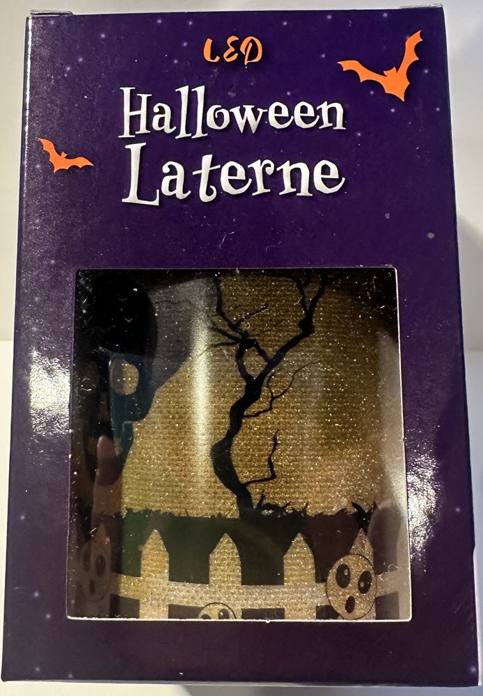 Halloween LED Lys Gul m. Skellet