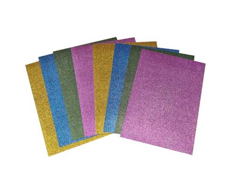 Karton Glitter A4 ass. 8 ark 240 gr.