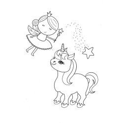 Klistermrke og malebog m. Enhjrning