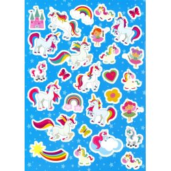 Klistermrke og malebog m. Enhjrning