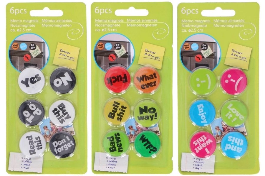 Magnet memo Emoji 13 stk. 
