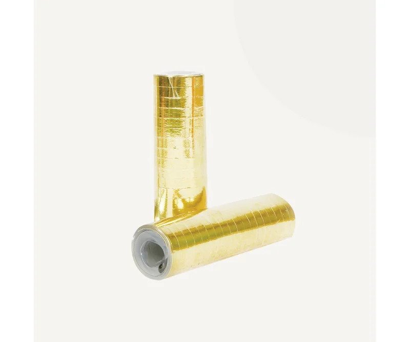 Serpentiner metallic guld, 4 m.,2 rll