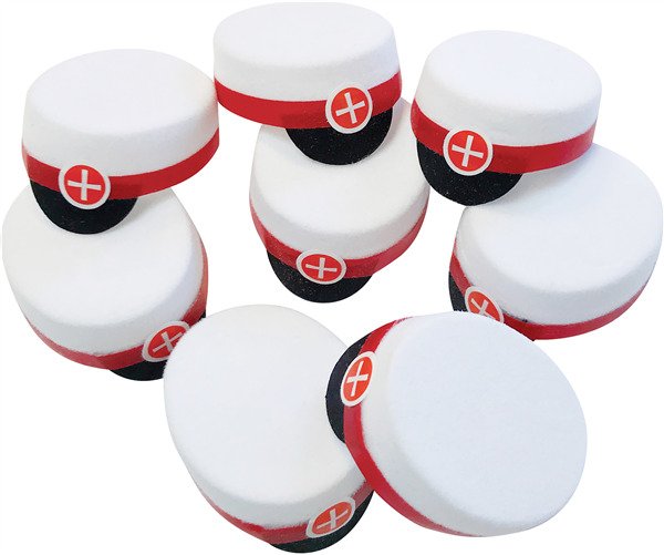 Studenterhue R�d, 8 stk. 2,5cm.