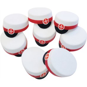Studenterhue R�d, 8 stk. 2,5cm.