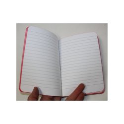 Voksnotes A6 sort lin.