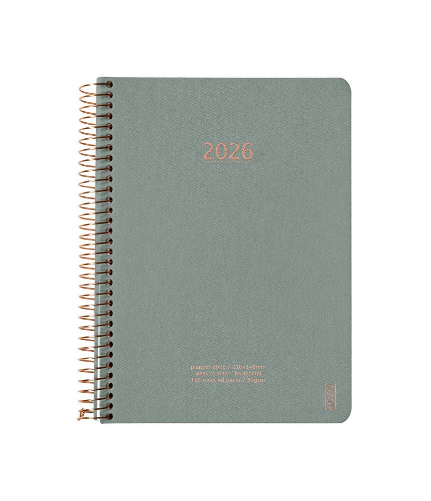 Kozo Kalender 2026 A5 uge pr. opslag Aloe Vera