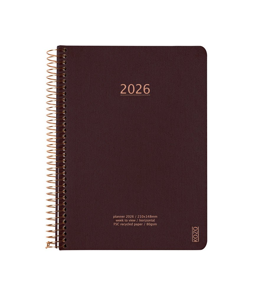 Kozo Kalender 2026 A5 uge pr. opslag Coffee