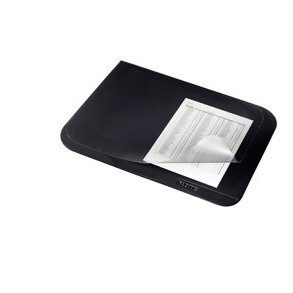 Skriveunderlag 40x53 sort m.klar overlg