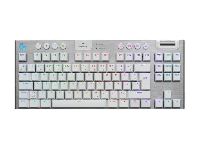 G915 X LIGHTSPEED TKL WirelessGaming KB Tactile White Nordic
