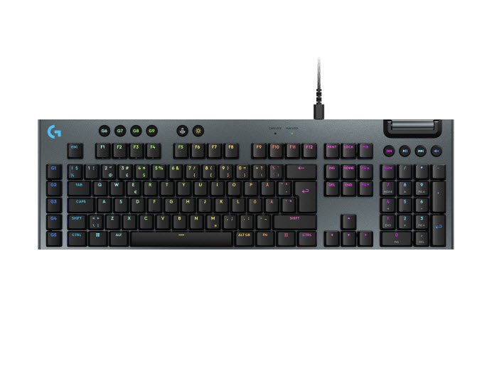 G915 X LIGHTSPEED Wired Gaming KB Tactile, Black Nordic