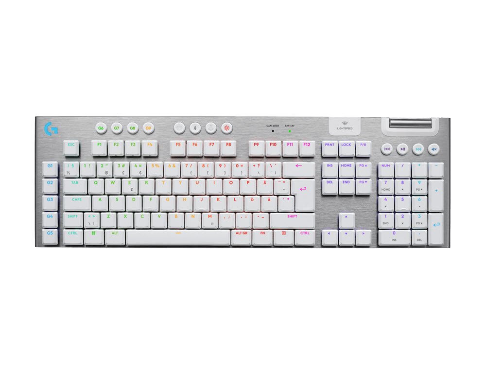 G915 X LIGHTSPEED Wireless Gaming KB Tactile, White (Nordic)