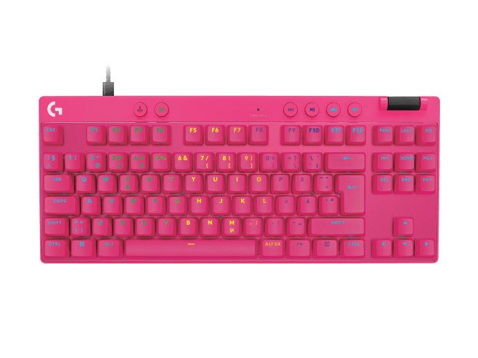 PRO X TKL RAPID Wired Gaming Keyboard Linear, Magenta Nordic