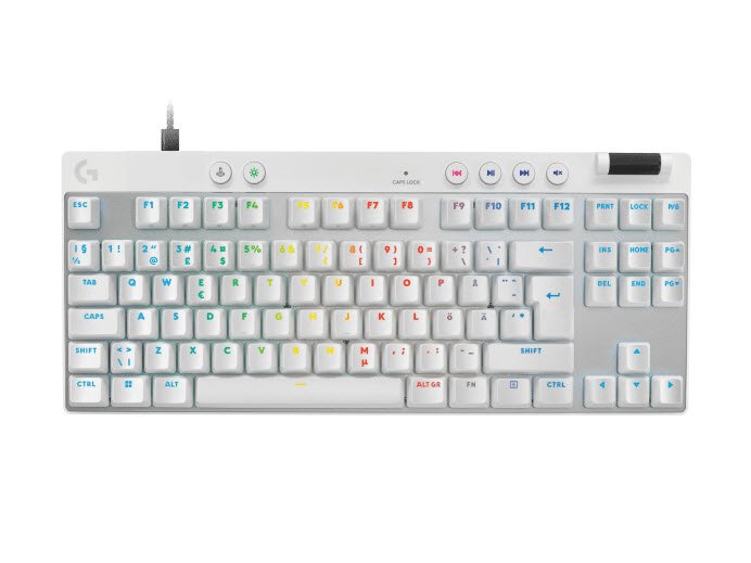 PRO X TKL RAPID Wired Gaming Keyboard Linear, White Nordic