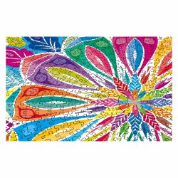 Puslespil rund 68 cm 1000 brikker Mandala