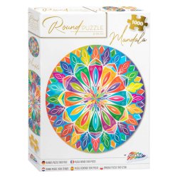 Puslespil rund 68 cm 1000 brikker Mandala