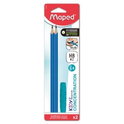 Maped Kidy Learn Concentration 2 stk blyanter m. gribetut 