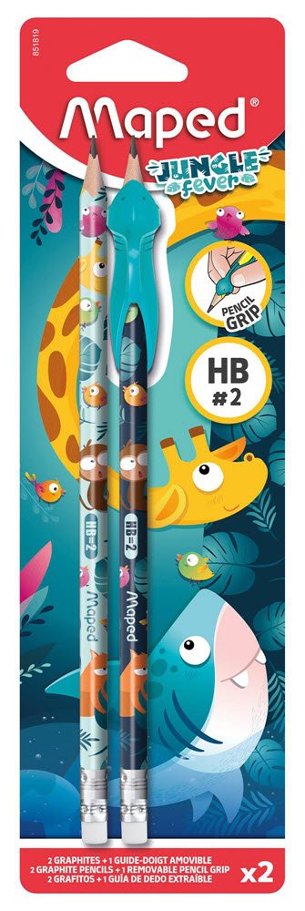 Maped Jungle Blyantst 2 stk m. gribe tut HB