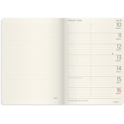 A5 Forma Deluxe ugekalender tvrf. brun kunstskind 2026