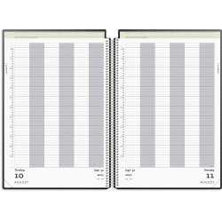 Aftalekalender A4 dag sort PP-plast 2027