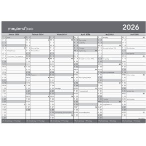 Basic kontorkalender A3 2026