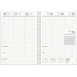 Basic ugekalender A5 PP-plast 2026