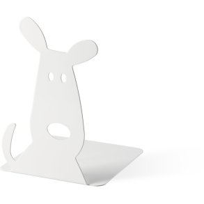 Bogsttte metal hvid hund 2-pack