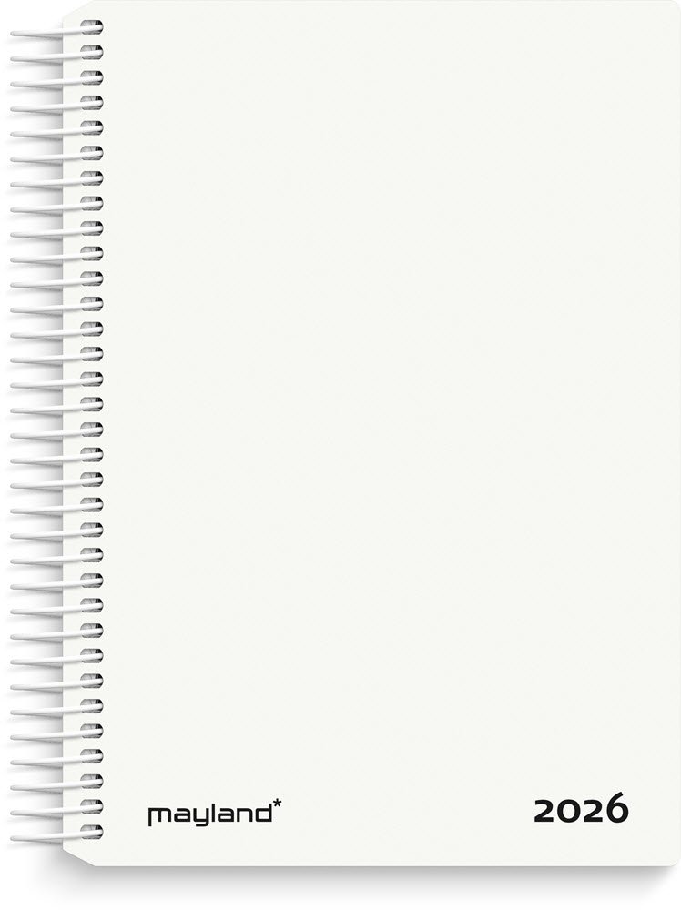 Dagkalender hvid PP-plast 2026