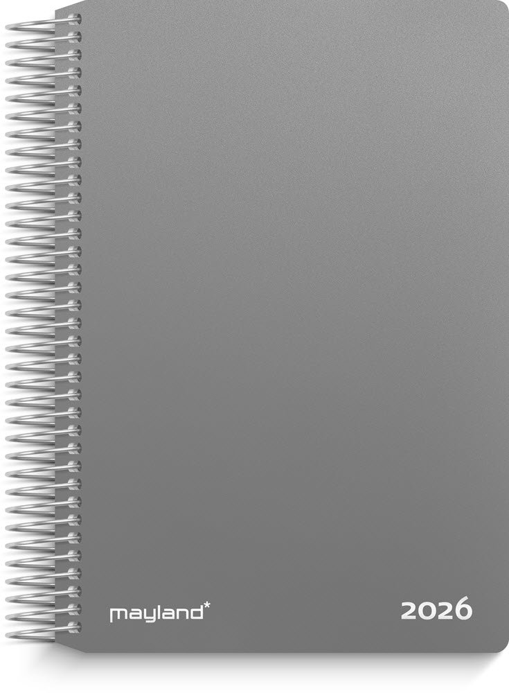 Dagkalender mrkegr PP-plast 2026