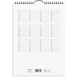 Familiekalender Black and white 2 kol. 2026
